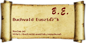 Buchvald Euszták névjegykártya